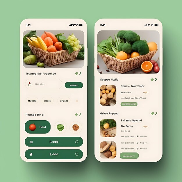 Mobile App Design of ECommerce Online Grocery Shopping App Design Fresh and Vi Creative Layout