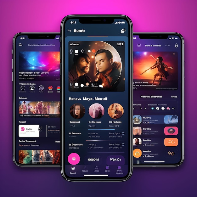 Mobile App Design of Entertainment Music Streaming App Design Dynamic Theme With Creative Layout