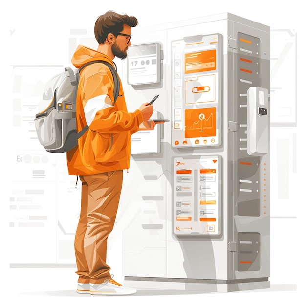 mobile app developer tech consultant in a data minimal design