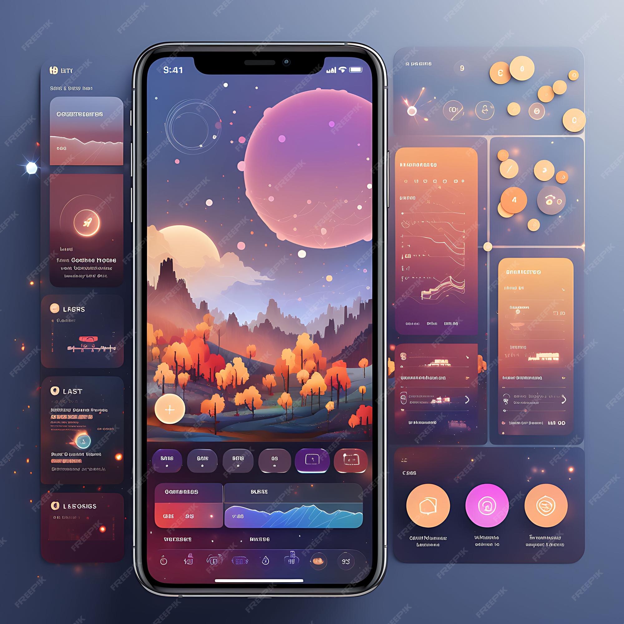 Premium AI Image | Mobile App Layout Design of Coding Education Block ...