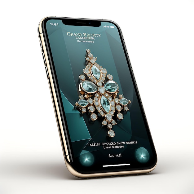 Мобильное приложение Layout Design of Custom Jewelry Delivery с элегантным и стильным макетом и концепциями
