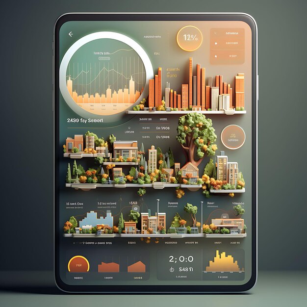Premium Photo | Mobile App Layout Design of Expense Analytics Dashboard