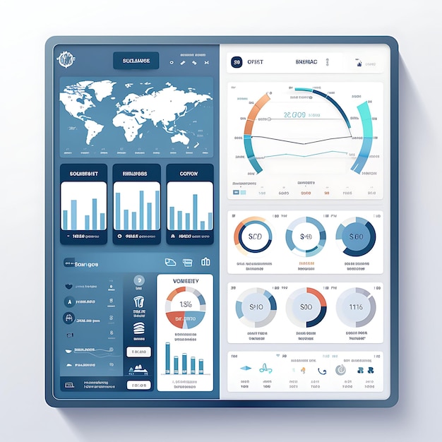 Mobile App Layout Design of Financial Health Dashboard Informative and Data Driven Layou Concepts