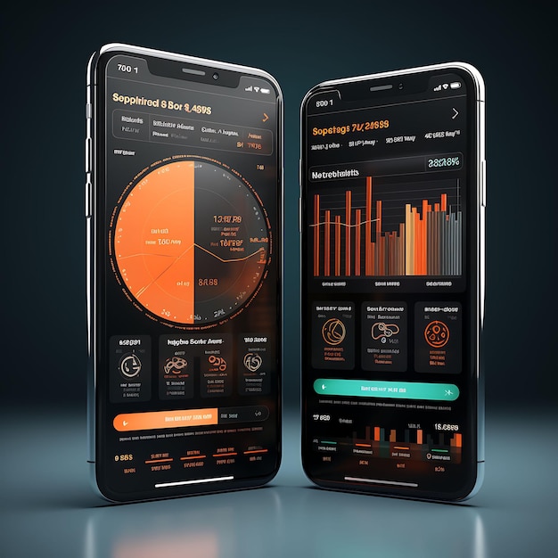 Mobile App Layout Design of Investment Performance Comparison Comparative and Data Drive Concepts