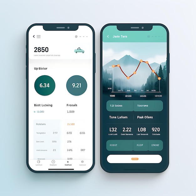 Mobile app layout design of loan calculator minimalistic and elegant layout monochromati concepts