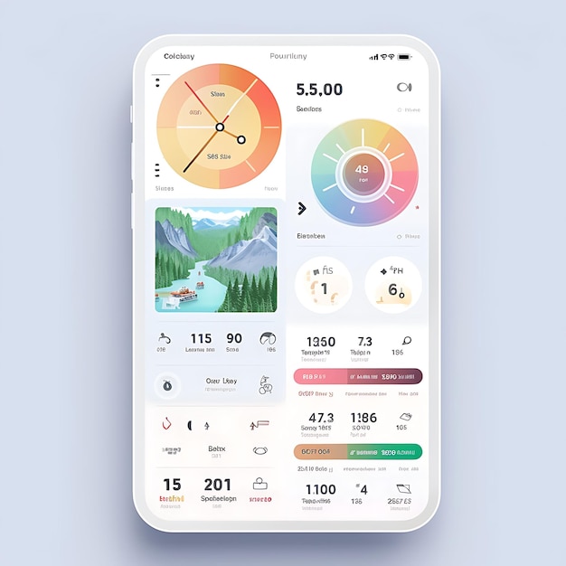 Mobile App Layout Design van All in One Health Dashboard Aanpasbaar en gepersonaliseerd La Concepts