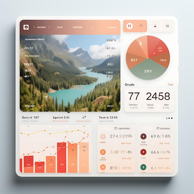 Mobile App Layout Design van Expense Analytics Dashboard Gegevensgedreven en Visuele Layout Vi Concepten