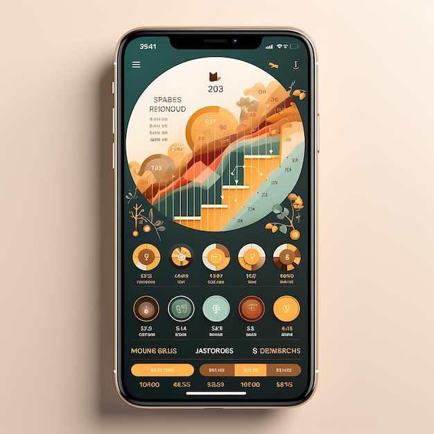 Mobile App Layout Design van Financial Goal Tracker Motivational en Goal Oriented Layout Concepten