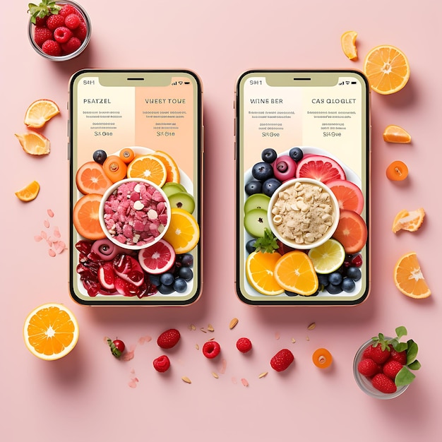 Mobile App of Smoothie Sensations Smoothie en Bowl Concept Design Fresh een Food and Drink Menu