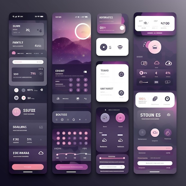 Mobile app user interface screen design with generate Ai