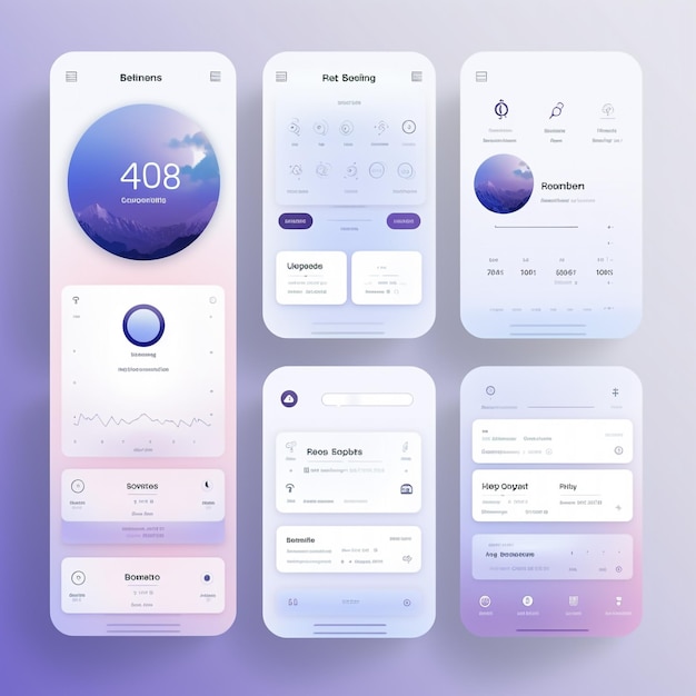 Photo mobile app user interface screen design with generate ai