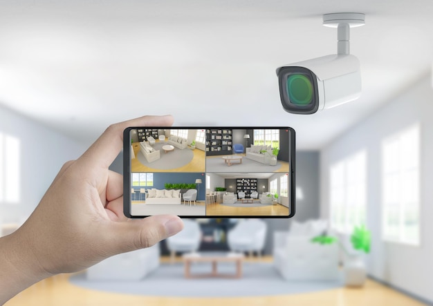 Mobile connect with home security camera