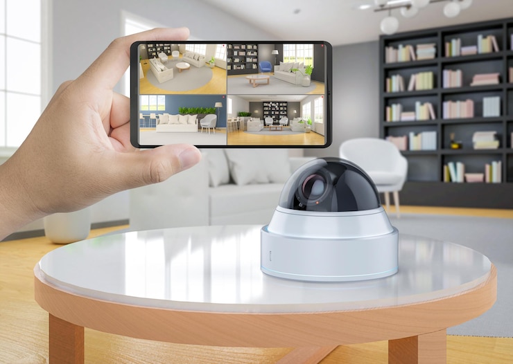 Photo mobile connect with home security camera