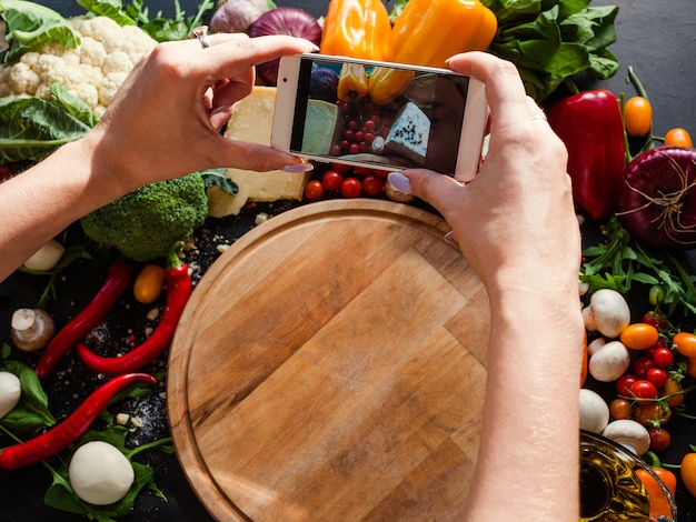 Мобильная фотография еды. Блог социальные сети современные технологии концепции
