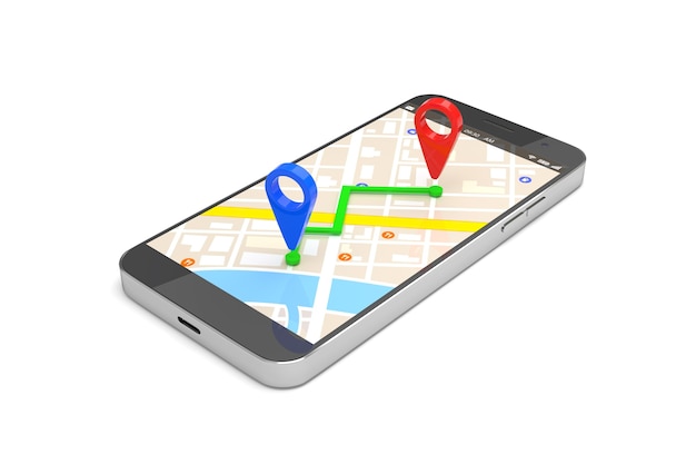 Photo mobile gps navigation concept