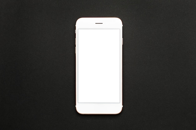 Mobile phone mock up on a black background