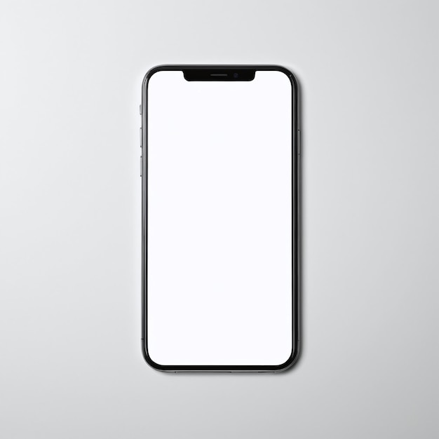 Photo mobile phone mockup on isolated background