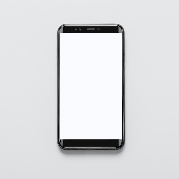 孤立した背景で携帯電話のモックアップ
