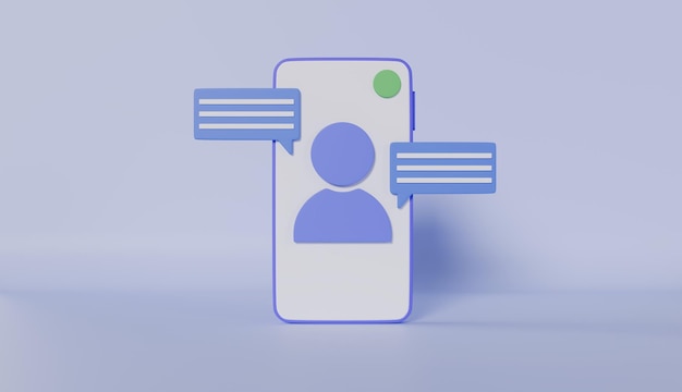Mobile Phone with chat notification icon