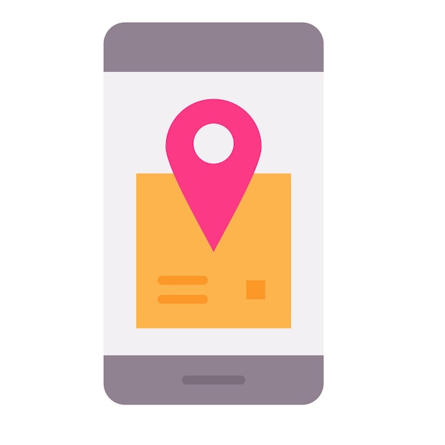 Mobile Shipment Tracking Flat Illustration