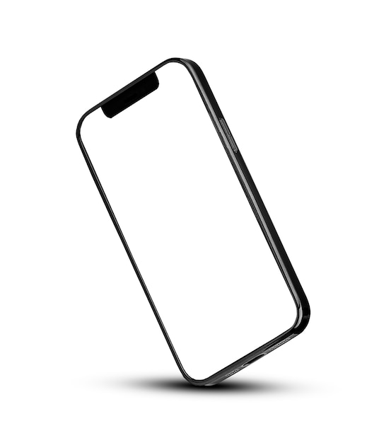 Mobile smart phone on white background technology