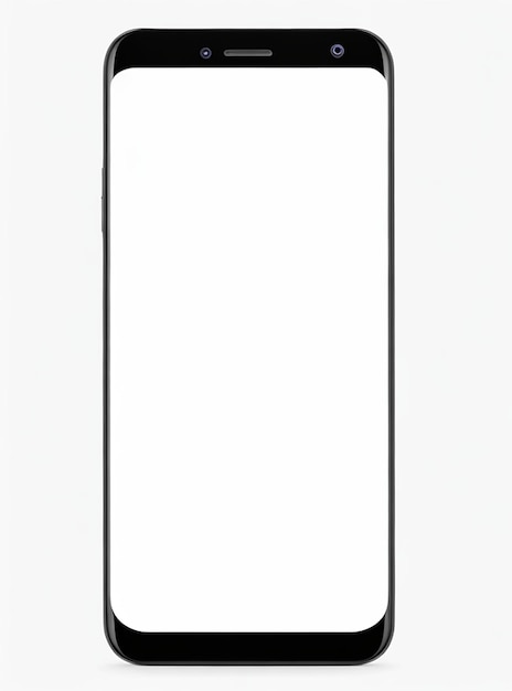 白い背景に空白のモバイル