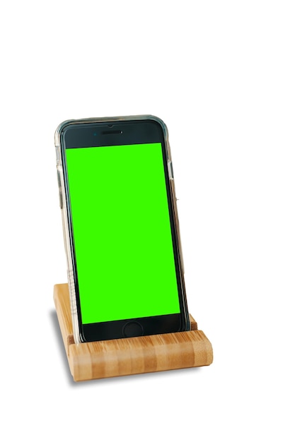 Mobile on wood stand mockup