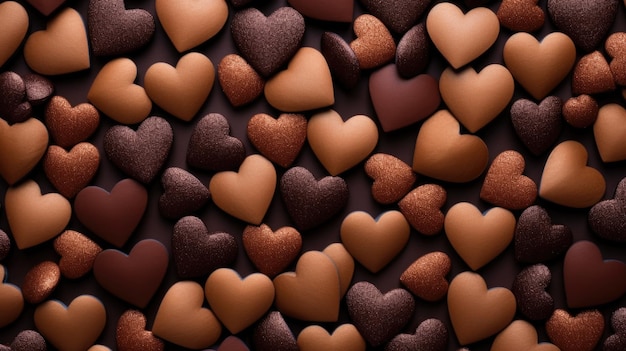 Mocha Color Hearts als achtergrond