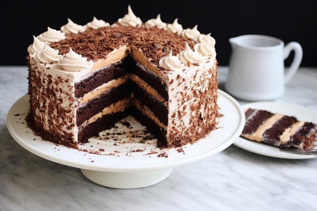 Photo mocha espresso cake