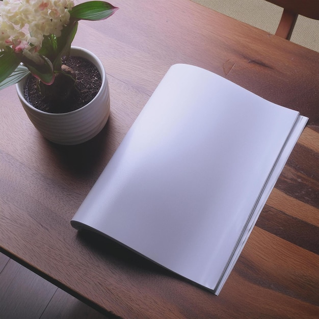mock up of a blank magazine
