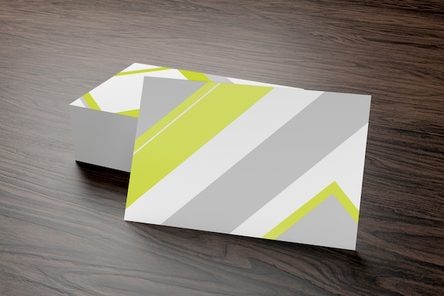 Mock up of businesscard on a wood background ing