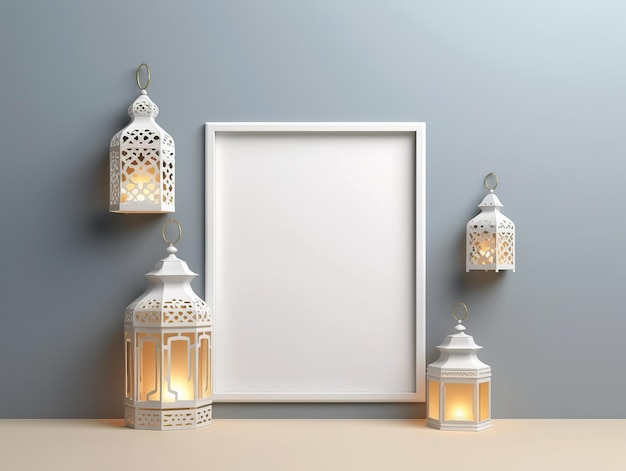 Макет рамки для дизайна Рамадан и Ид
