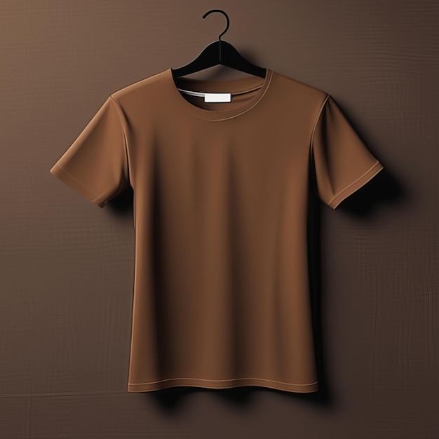 Mock-up kleding bruin T-shirt leeg