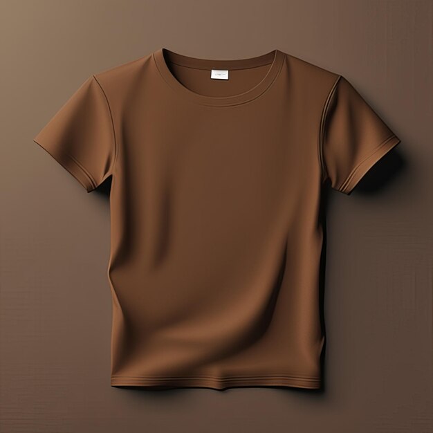 Foto mock-up kleding bruin t-shirt leeg