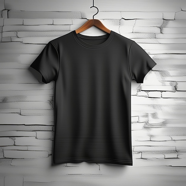 Mock-up kleding zwart T-shirt blank