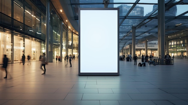 Mock up met grote poster billboard in de stad Blank digitale signage scherm