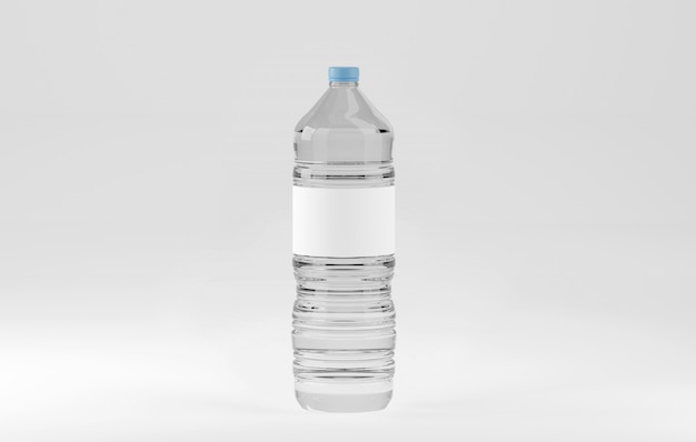 プラスチック製の水のボトルのモックアップ