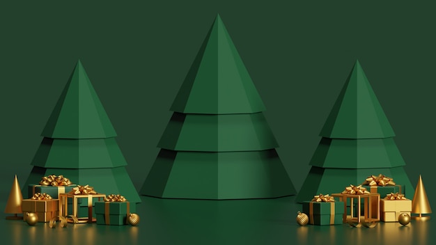 Mock up podium for product presentation abstract minimal concept Christmas and New Year