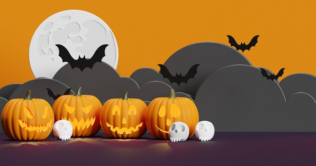 Mock up podium for product presentation abstract minimal concept Halloween