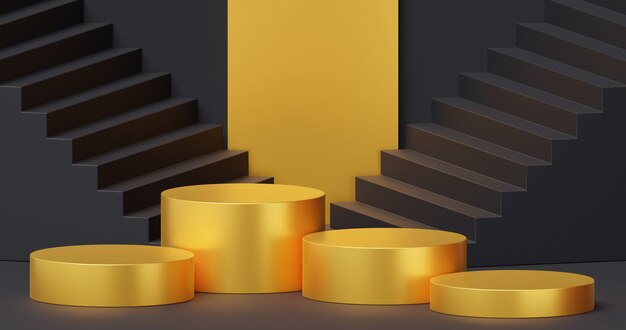 Mock up podium for product presentation abstract minimal concept