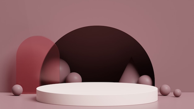 mock up podium for product presentation abstract minimal concept