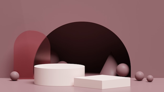 mock up podium for product presentation abstract minimal concept