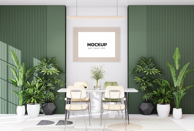 Mock up frame poster in background interni moderni