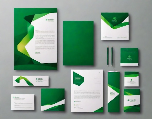 Mock up set business brand template of stationery vector design