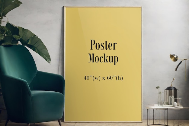 Mock-up van de poster binnen