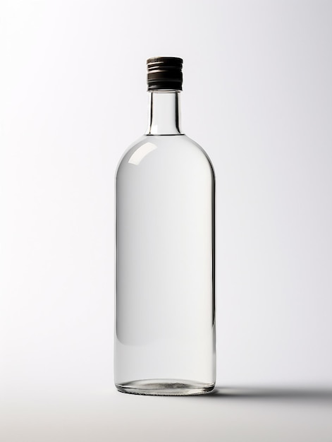 Mock-up van glazen fles