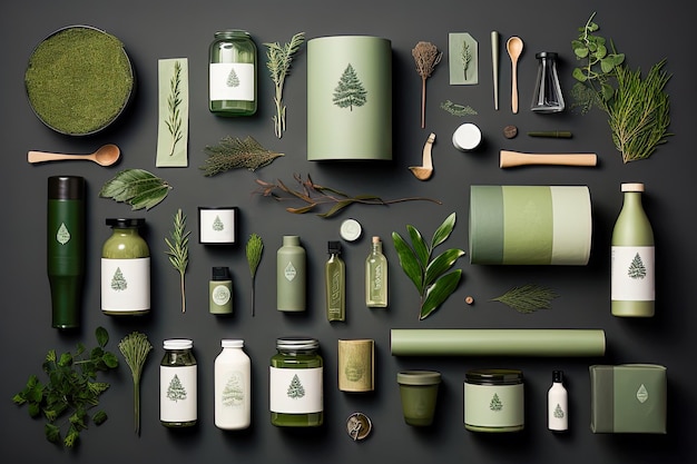 Mock up with sustainable brand visual story reflecting dedication to environmental awareness