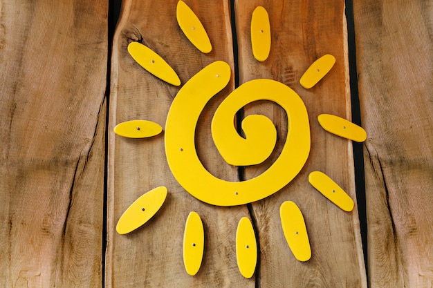 Photo mock-up yellow sun