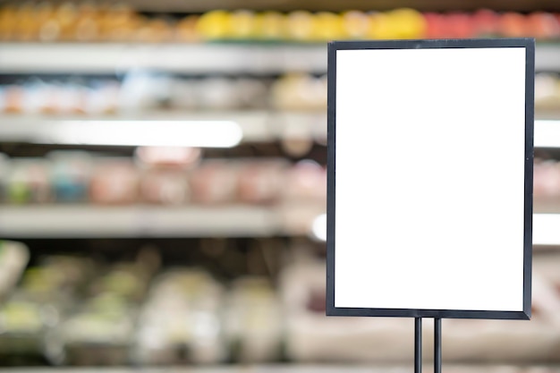 Mockup advertising board in front of supermarket Mock up billboard for your text messege or mock up content