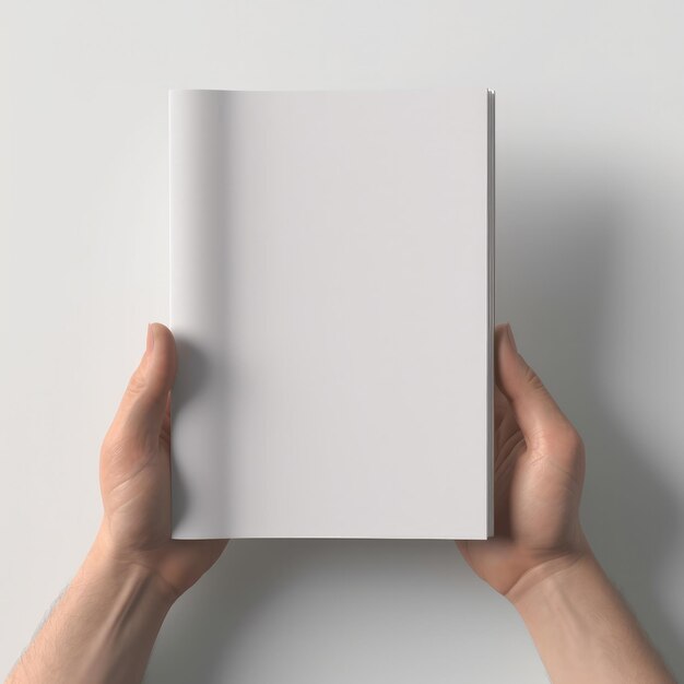 Photo mockup of a blank empty book